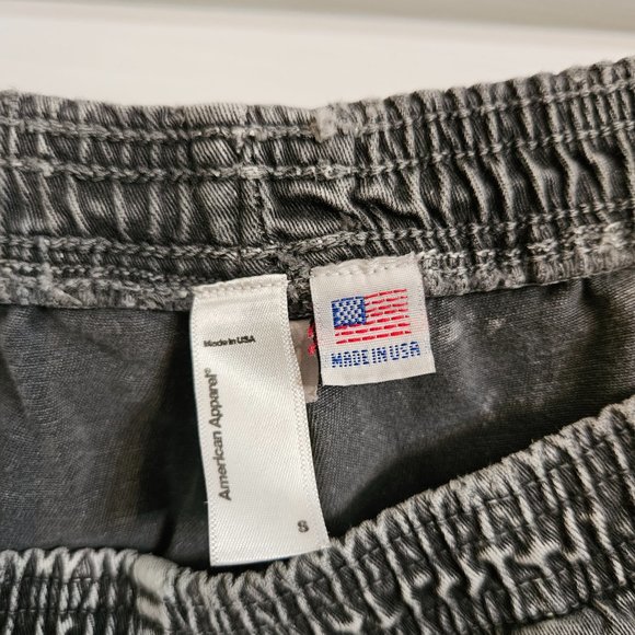 American Apparel High-Waisted Acid Wash Shorts - Picture 2 of 5